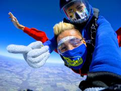 GoPro skydive action footage.