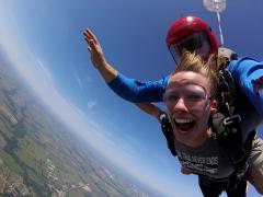 GoPro skydive action footage.