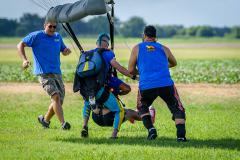 Dallas Skydive Center - The moment of landing.