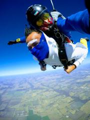 Free falling at 120 miles per hour.